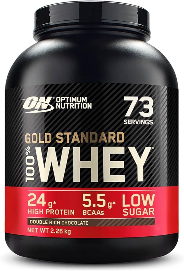 Optimum Nutrition Gold Standard 100% Whey Protein Powder, Double Rich Chocolate, 5 Pound
